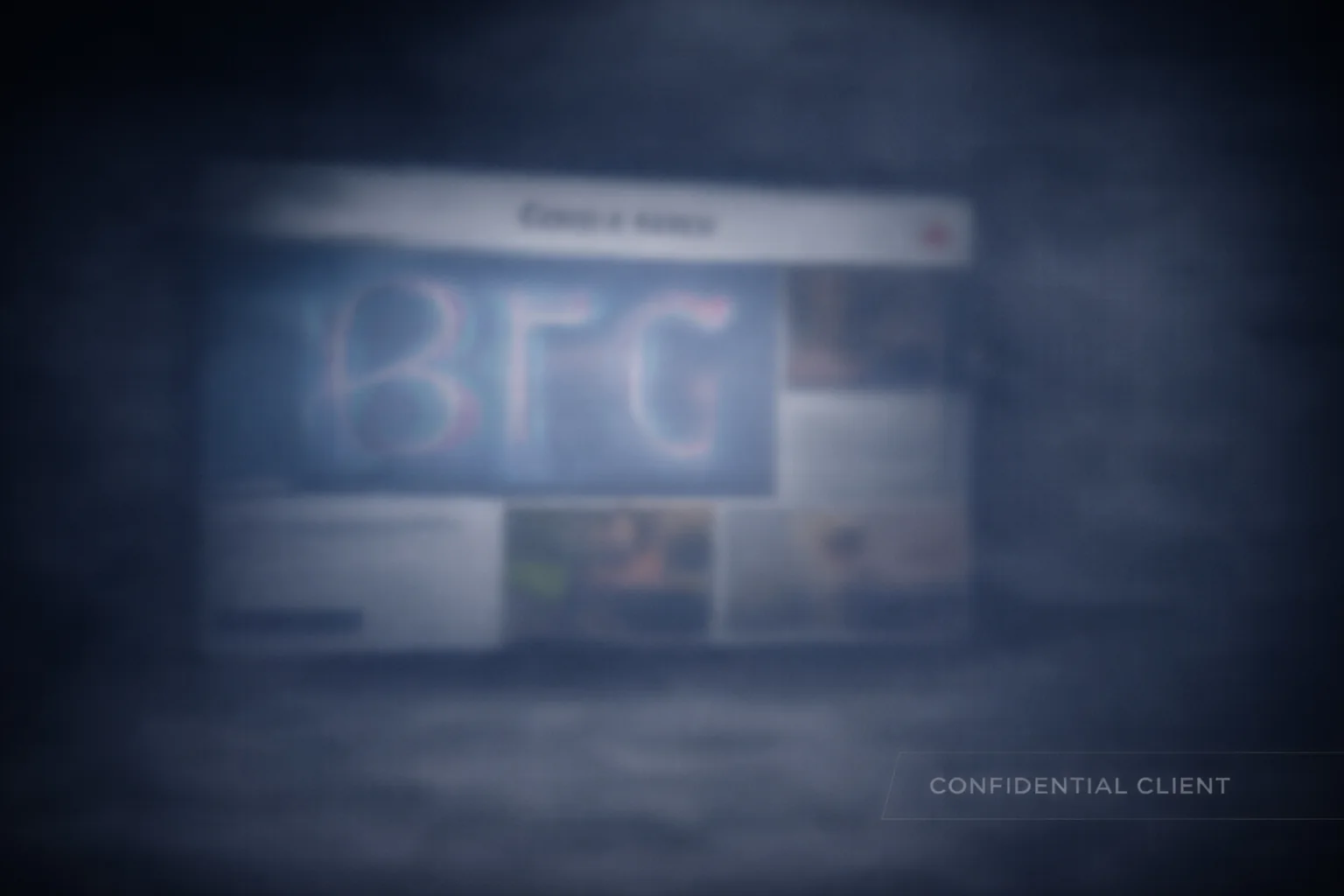 Confidential client visual for a storytelling platform redesign.